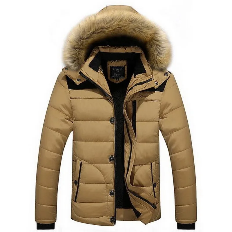 

2019 VXO Winter Jacket Men's Coat Winter Fur collar Parkas Men Hooded Coat Men Down Keep Warm Suitable minus 30 degrees Celsius