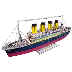 Titanic деревянный корабль 3D модель DIY игрушка Детские развивающие игрушки maquette bateau bois giocattoli maket игрушки для взрослых