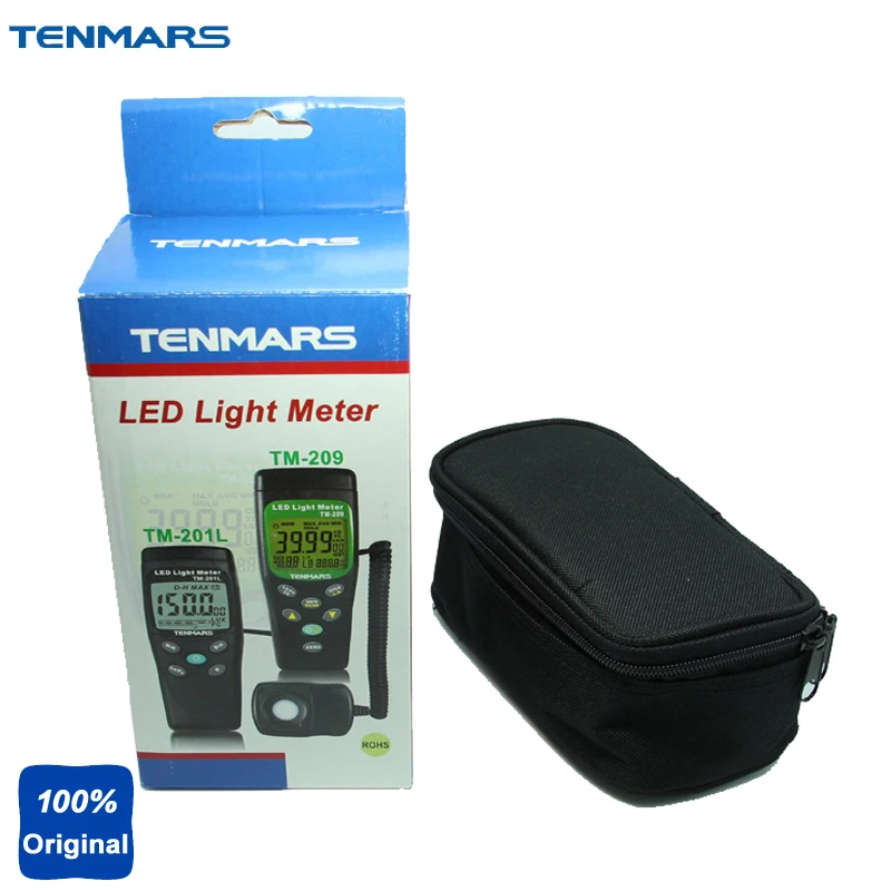 TENMARS TM202 3 1//2 LCD Display Digital Lux Meter Illuminometer Light Meter with Maximum Reading 2000