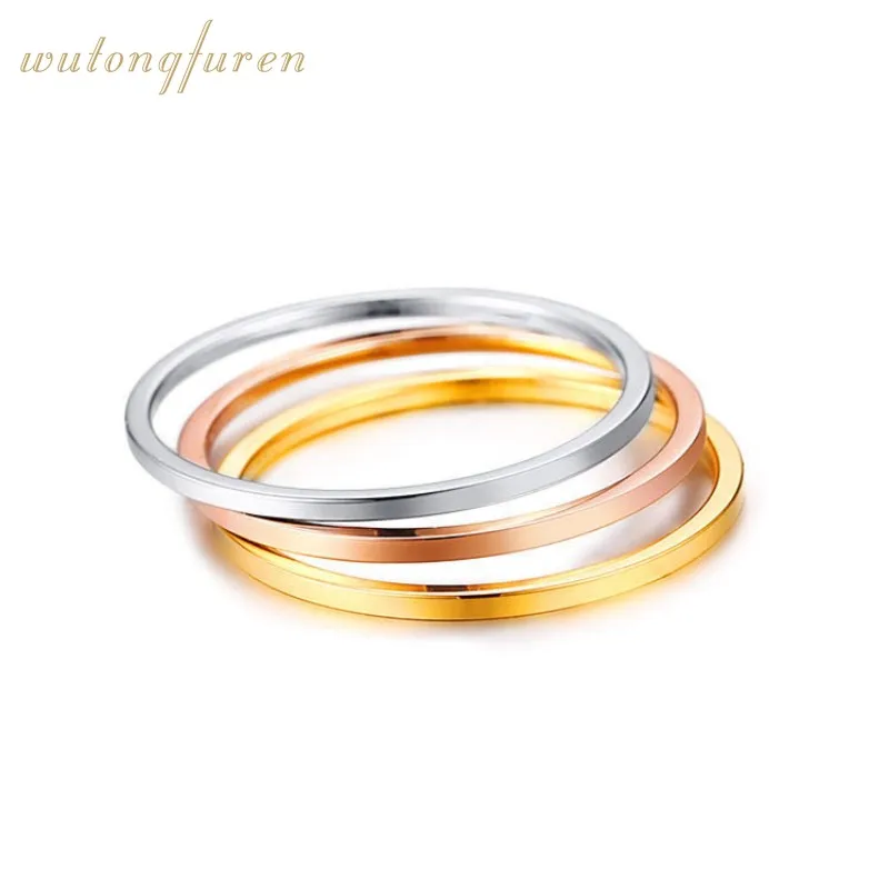 

Korean version of the simple ultra-fine version of the glossy ring female Titanium steel plating does not fade the cheap jewelry