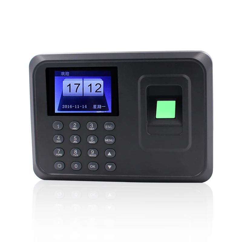 

YK&SCAN Biometric Fingerprint Time Attendance Clock Recorder Employee Recognition Device Electronic Black Biometric