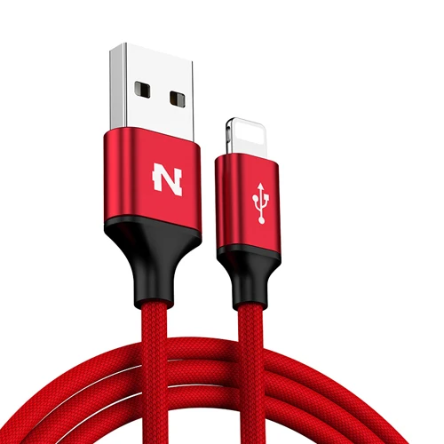 Nohon Cable For iPhone X 8 8Plus 7 7Plus 6 6S Plus 5S iOS 11 10 9 8 7 iPad 8pin Fast Charger Data Sync Phone Cable For Lightning - Цвет: Red