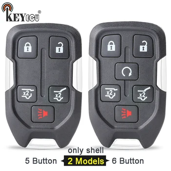

KEYECU for Chevrolet Suburban Tahoe, for GMC Yukon XL Replacement 4+1 5/ 5+1 6 Button Smart Remote Key Shell Case Fob HYQ1AA