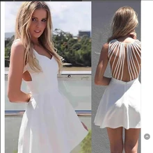 white bandage Lace Up Backless Spaghetti Strap Short Skater Dress Women Hollow Out Ball Gown Sleeveless Mini Dress. white bandage Lace Up Backless Spaghetti Strap Short Skater Dress Women Hollow Out Ball Gown Sleeveless Mini Dress.