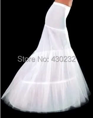 В Нижняя юбка 2 Обручи Белый Русалка свадебное платье кринолиновый подъюбник дешевые и хорошее качество аксессуары