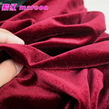

Maroon Silk Velvet Fabric Velour Fabric Pleuche Fabric Clothing Fabric Evening Wear Sports wear Sold By The Yard