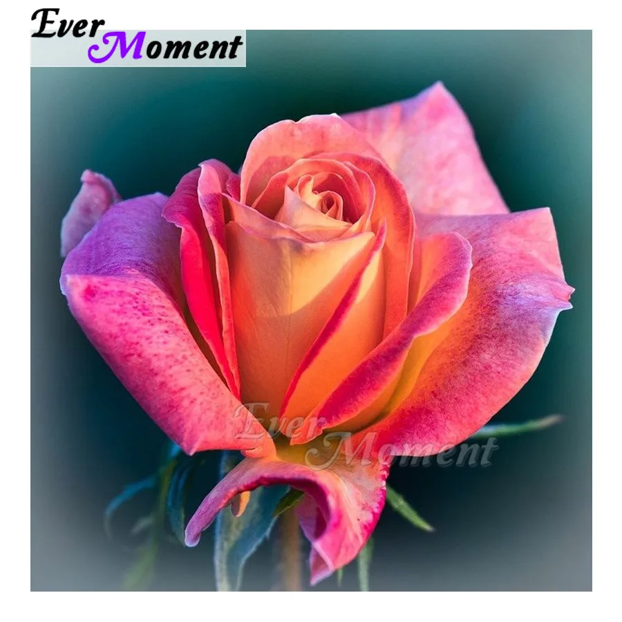 

Ever Moment Diamond Painting Pink Flower Picture Of Rhinestone 5D DIY Mosaic Full Square Drill Diamond Embroidery Decor 3F1890