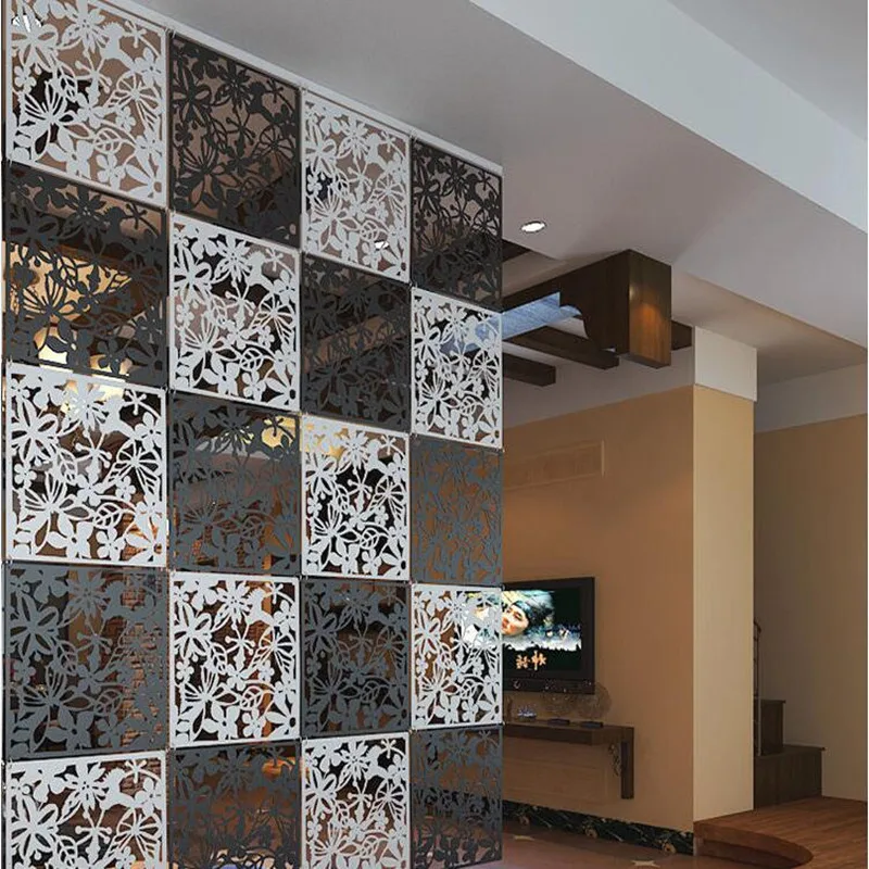 Китайский стиль подвесной домашний декор белая Современная комната разделители складной экран стройной формы резной разделитель стены