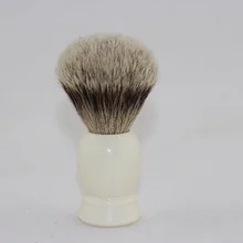 FS-# SI19-WH12, щетка для бритья Silvertip Badger с белой ручкой, узел 19 мм+ подставка