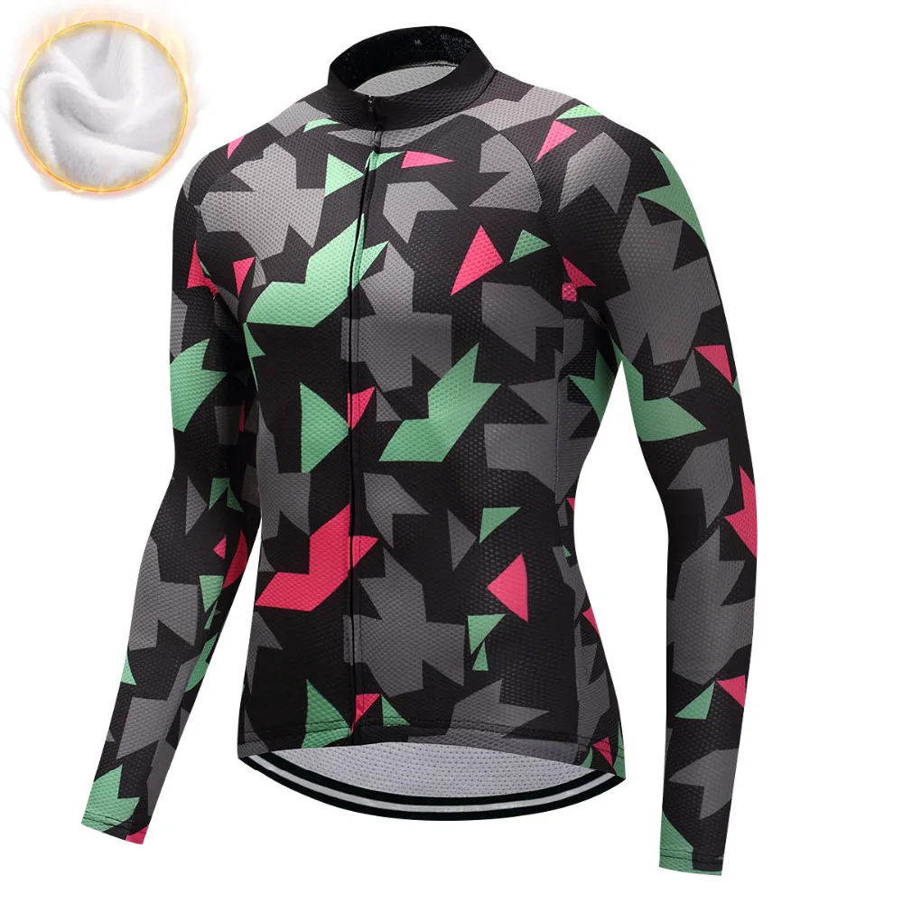 

Fualrny 2018 Winter Cycling Jersey Long Sleeve Racing Bike Clothes Thermal Fleece Ropa Roupa Invierno MTB Bicycle Clothing #8888