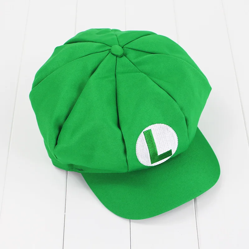 Super Mario Bros Cosplay Luigi Costume Adult Party Hat Cap Child