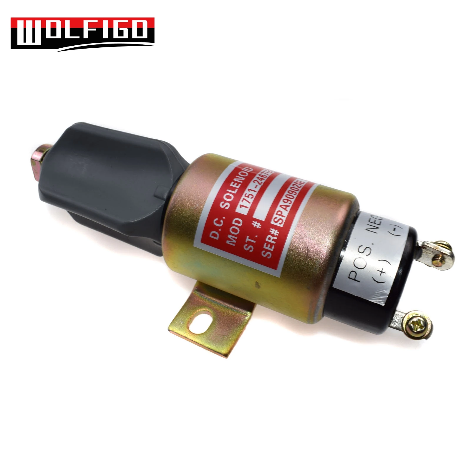 

WOLFIGO Fuel Shutoff Stop Solenoid 1700-2536,1751-24E7U1B1S5A,SA-3766T Fit Cummins New