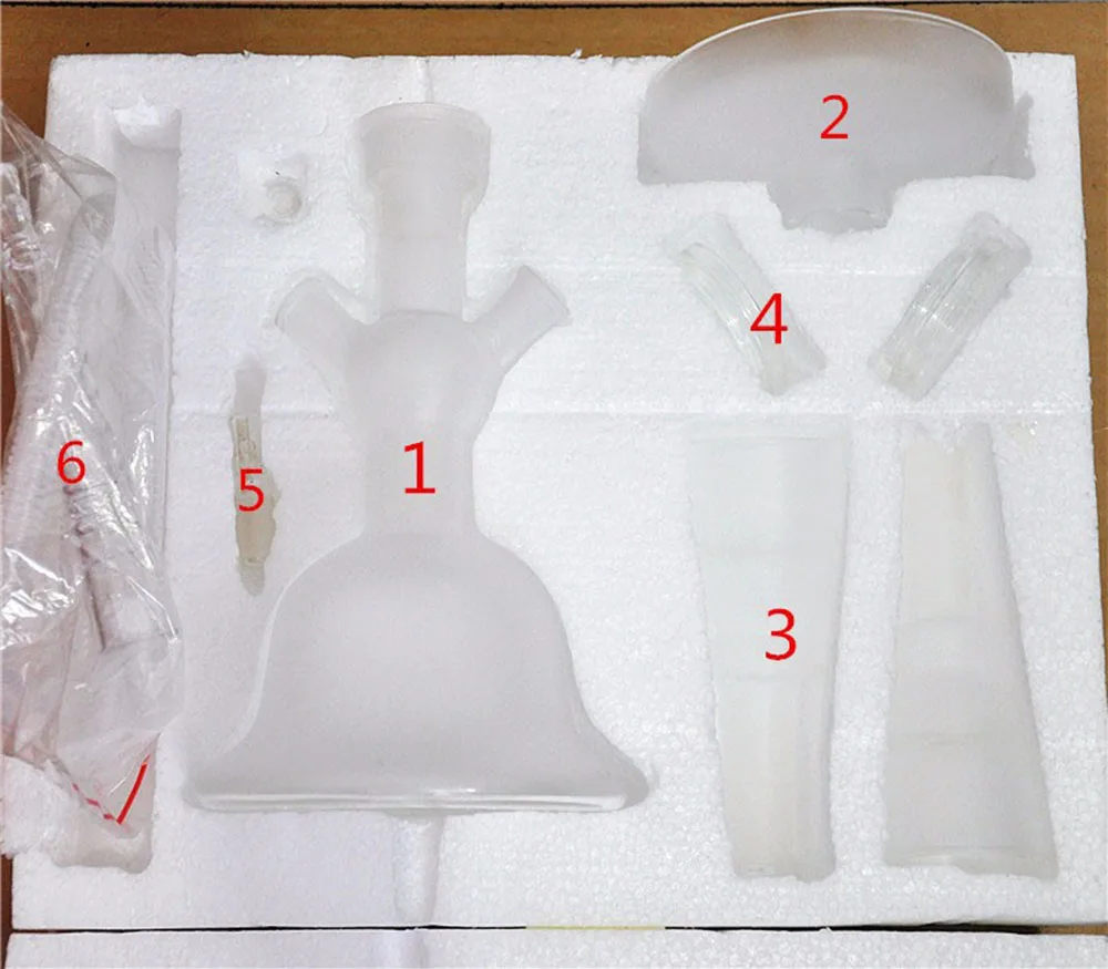 Al Fakher стеклянный кальян с пеной коробка больше кальян с кальян наргиле аксессуары пластиковый шланг стеклянная чаша