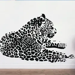 Бесплатная Доставка декор стикеров Стены Домой Размер: 560 мм * 900 мм ПВХ Виниловый пастер Съемный Росписи Искусства леопарда B-90