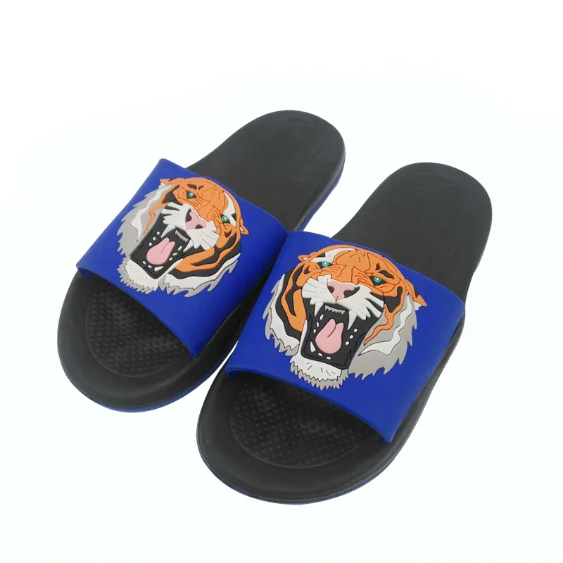 

Brand New Arrival Men's Flat Cartoon Tiger Slippers Men's Indoor Non-slip Slides Male Summer Beach Flip Flops Drop Shipping Hot