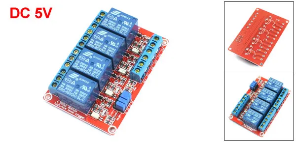 5V High/Low Level Trigger Opto-isolator 4-Channel Power Relay Module