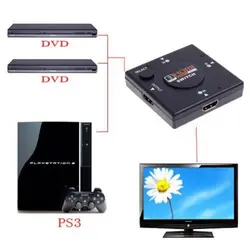 3 или 5 портов 1080 p переключатель hdmi селектор концентратор + пульт дистанционного управления для HDTV PS3 США переключатель сплиттер