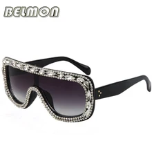Мода г. роскошные солнцезащитные очки Для женщин Брендовая дизайнерская обувь со стразами кадр солнцезащитные очки для дамы Винтаж UV400 женский RS010
