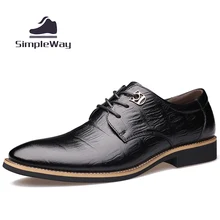 Men casual shoes luxury genuine leather business formal party wedding dress brogues oxfords derby shoes for men zapatos hombre
