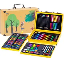 158 шт детский набор для рисования с подарочной коробкой товары для рукоделия инструменты для рисования акварельные ручки для щенков