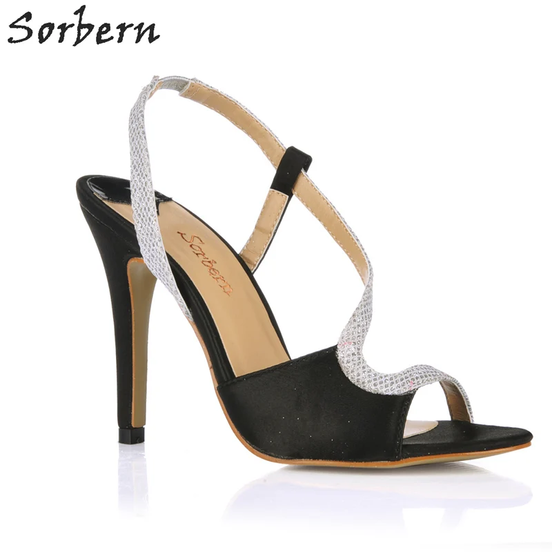 

Sorbern Black Women Sandals Shoes 2018 Ladies Party Shoes Real Image Sandalias Mujer Summer Sandals Shoes Fashion Sandal