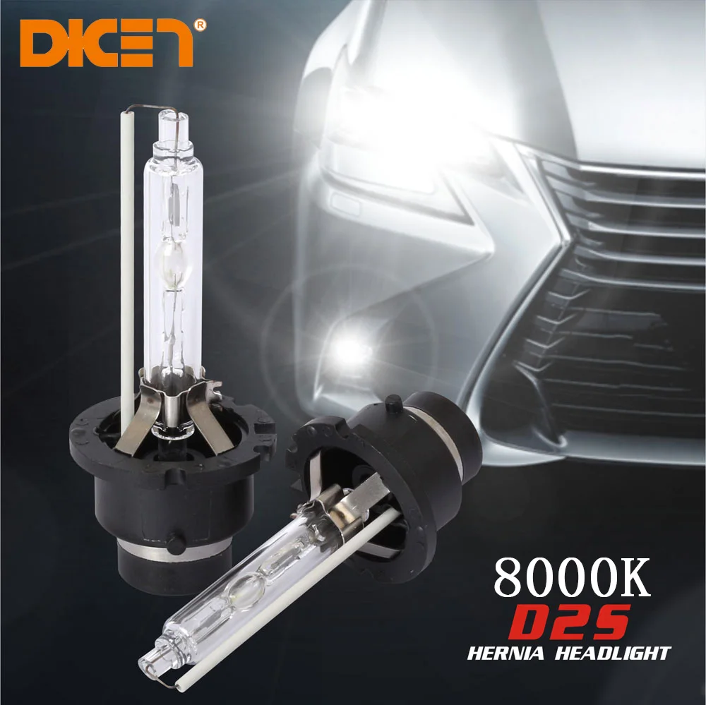DIC 1 Pair D2S 8000K HID xenon bulb Headlight 36W 8000LM Car Flashing