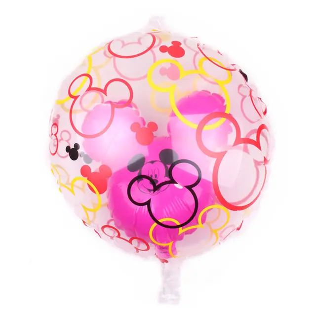 Gemmy airblown inflatable 3 1/2' mickey mouse wearing santa hat w/ wreath XXPWJ New 18 inch round transparent ball Mickey balloon children's