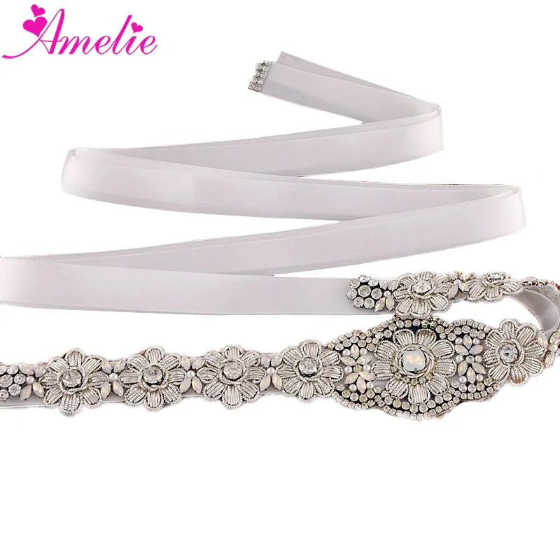 

Women Belt Accessories Waistband Rhinestone Beaded Flower Bridesmaid Bridal Sash Belt For Weddings Dress