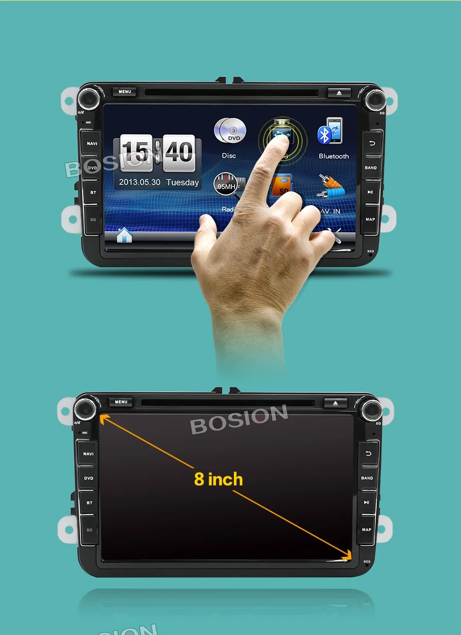 Top Hot Sale 2 DIN Car DVD For VW JETTA GOLF MK5 MK6 GTI PASSAT B6 POLO SKODA Fabia GPS Navigation Radio USB/SD PC country map 3