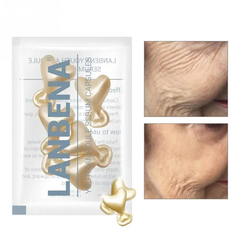

LANBENA 5 Grain 24K Gold Peptide Wrinkle Eye Vial Capsules Serum Eyes Anti-Aging Wrinkles Dark Circle Eye Patch Eye Cream