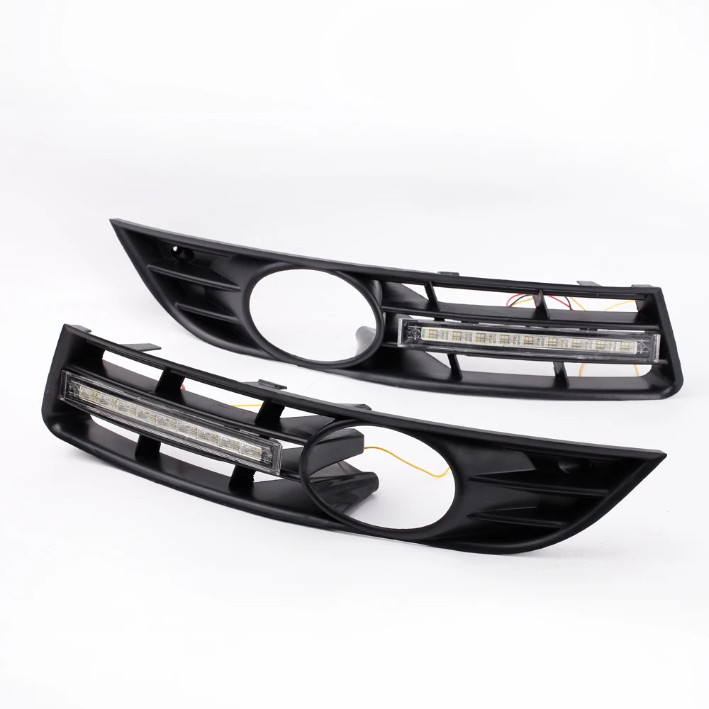 2Pcs LED Grill DRL Light Daytime Running Light with Grille for VW