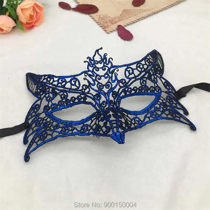 1pc Blue Sexy Lady Lace Mask Eye Mask For Masquerade Party Halloween Party Fancy Drop shipping  (24)