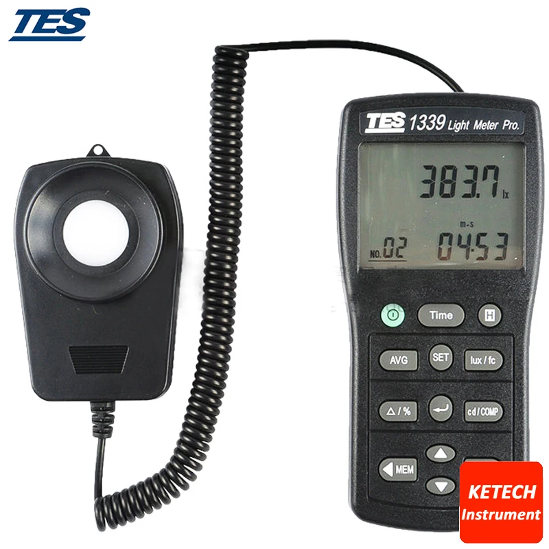 Digital Light Meter Luminous Light Flux Meter TES1339in Solar Power