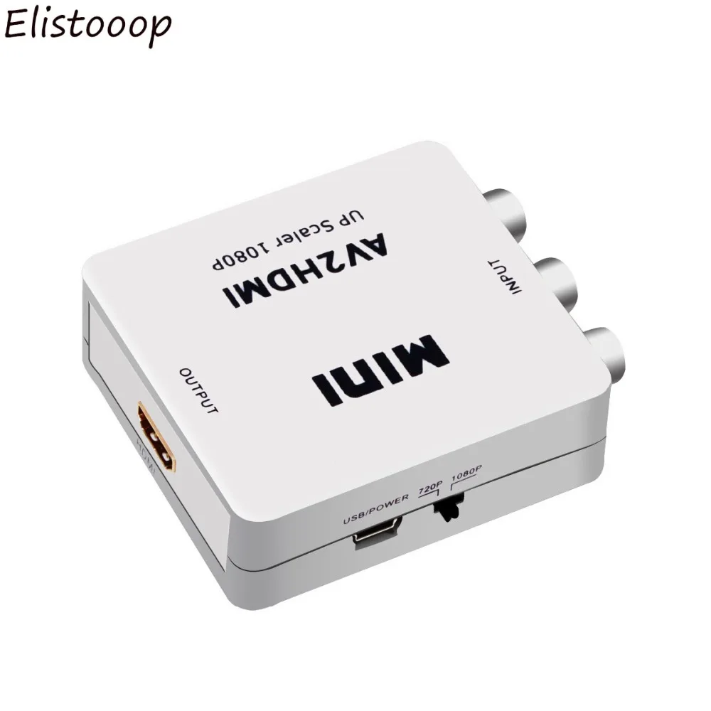 2018 AV к HDMI 1080P интерфейс RCA AV2HDMI Mini К преобразователь сигнала мини HD видео конвертер