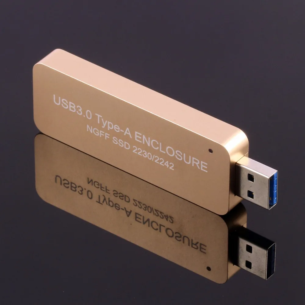LM-841U USB3.0 TYPE-A TO SATA B-key SSD Enclosure Solid State Drive Hard Disk Adapter USB Enbedded for NGFF 2230/2242 Q19900/2