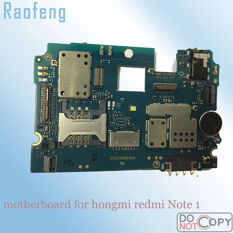 

Raofeng Well test before to ship motherboard for Xiaomi redmi note 1 mainboard WCDMA Disassembled with chip Logic Board