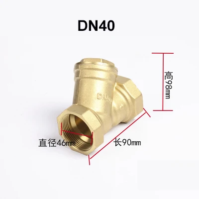 Colador de latón Filtro tipo Y DN32 G1-1  4in Válvula de filtración d 