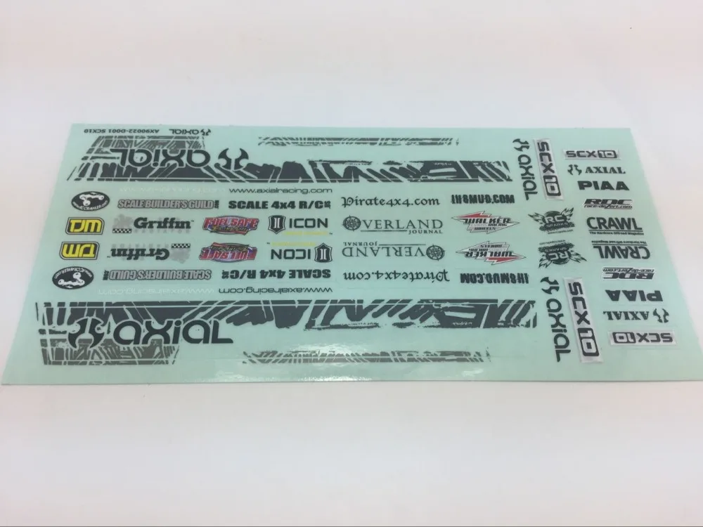 

1/10 RC Scale 4x4 Rock Crawler Truck Axial SC10 SCX10 II AR10 RR10 PIAA ICON Logos Sickers Decals set Fits Tamiya RC8WD HPI Body