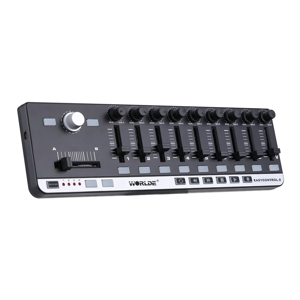 Портативный MIDI контроллер мини USB 9 тонкий-линейный контроль MIDI Контроллер профессиональная MIDI клавиатура