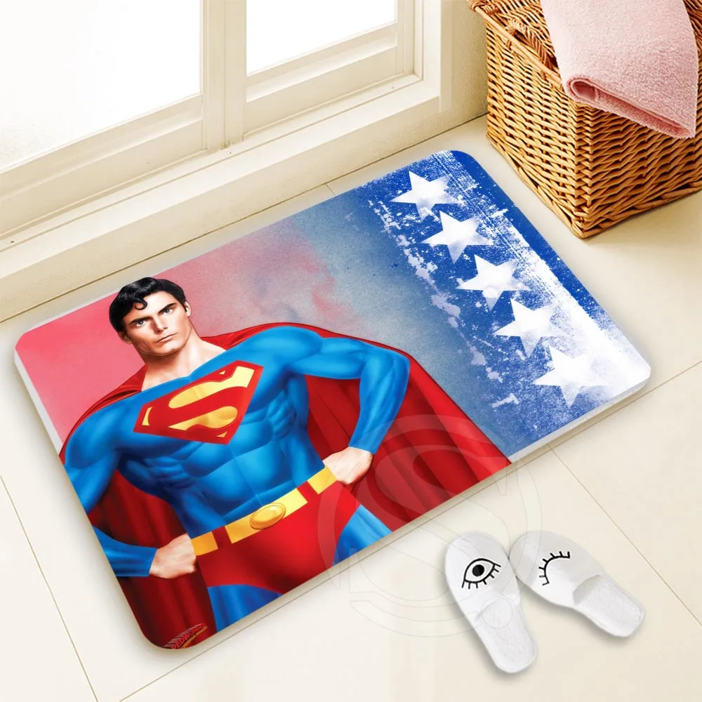 H-P758 на заказ Супермен#8 Половик домашний декор полиэстер шаблон дверной коврик для ног SQ00729-@ H0758 - Цвет: Черный