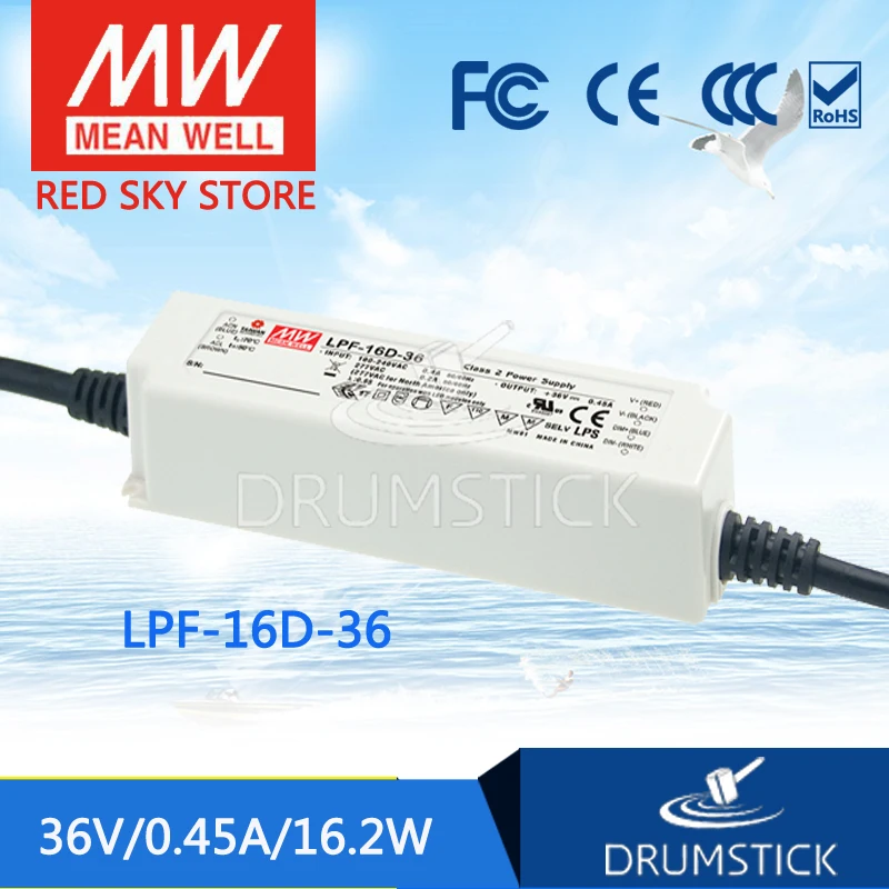 MW Mean Well LPF-16-54 54V 0.3A 16.2W Single Output Switching with PFC LED Power Supply