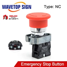 WaveTopSign кнопка аварийного останова NC Номинальный ток 10A AC15 240V-3A для CO2 лазерной гравировки резки