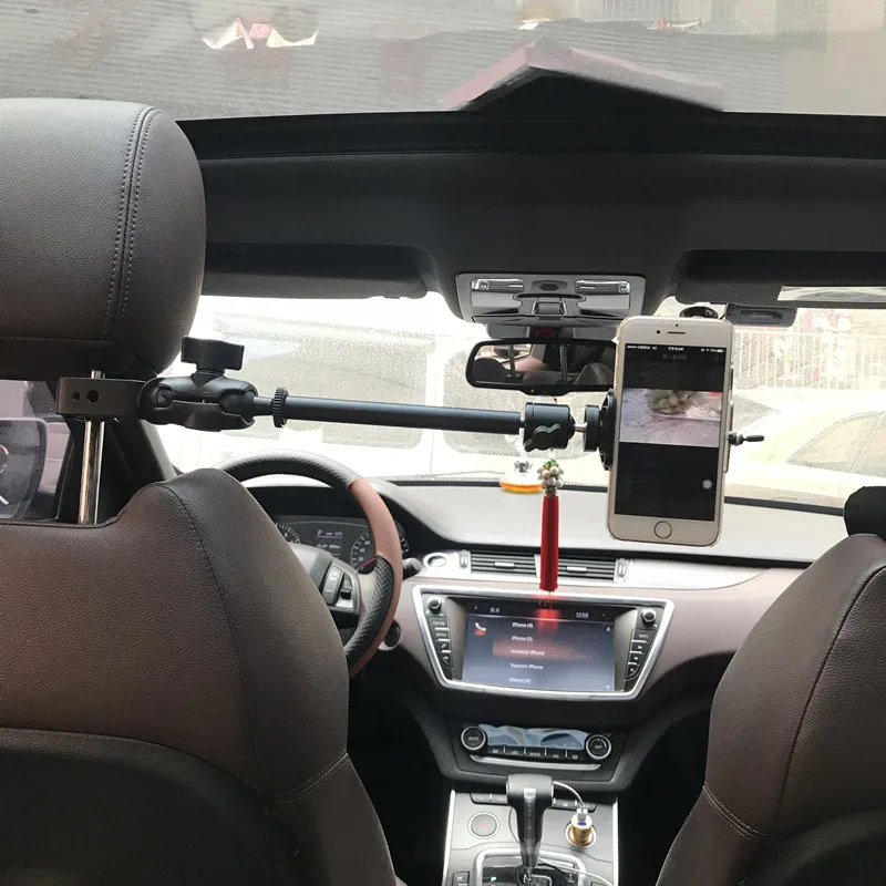 Крепление на подголовник автомобиля+ Адаптер штатива для GoPro видеокамеры, видеокамеры, DV смартфонов SJCAM 456000 Xiao mi yi аксессуары