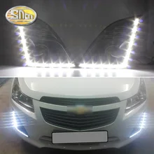 SNCN 2 шт. светодиодный светильник дневного света для Chevrolet Cruze автомобильные аксессуары Водонепроницаемый ABS 12 В DRL противотуманная фара украшение