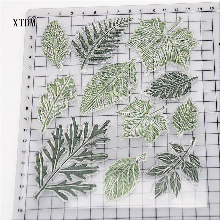 Горячая Зеленый Лист прозрачный штамп/силиконовый печать цветок штамп DIY альбом для скрапбукинга/производство карт