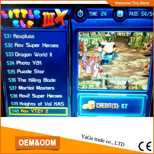 

Factory direct sales fighting game Jamma game board , Multi game pcb with 540 games