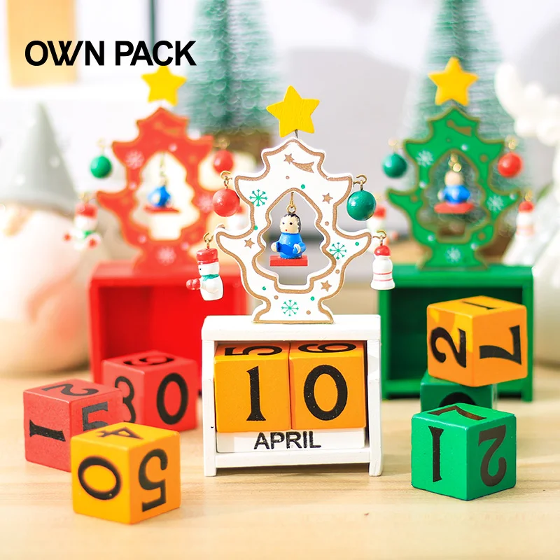 

2018 Hot Sale Woodiness Christmas Calendar/ Chritmas Decorations / Xmas Tree / Table piece