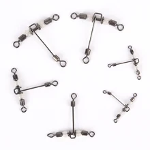 5 шт. 3 Way футболка со светящимся принтом-Форма по обе стороны линии прокатки «Три в одном» поворачивается на жемчужные бусы Разъемный соединитель для рыбалки вертлюги крючки