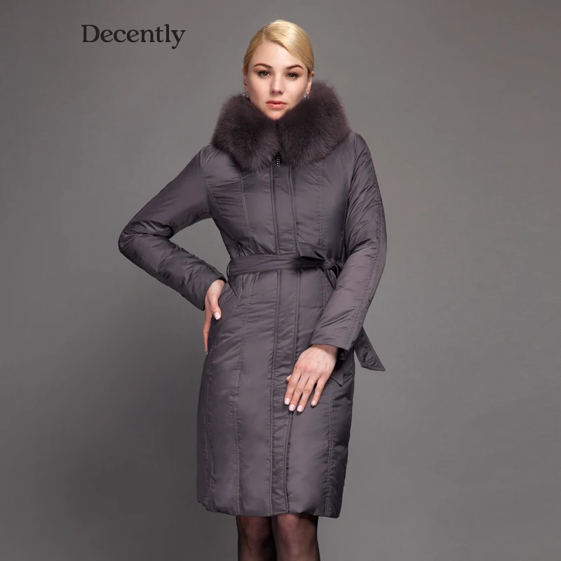 Decently 2015 Winter Women Long Down Jacket Fashion Coat Duck Down Free Shipping Hooded Pocket Natural
