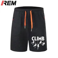 Короткие штаны, стильные, модные, с рисунком, для восхождения, для мужчин, хлопковые, с круглым вырезом, с коротким рукавом, мужская спортивная одежда, короткие штаны для фитнеса